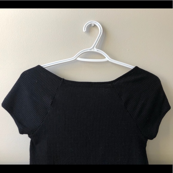 Garage: Black Ribbed Top - Picture 4 of 5